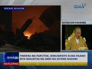 SAKSI: Tindera ng paputok, ikinuwento kung paano siya nailigtas ng amo na siyang nasawi