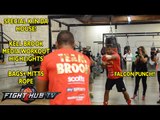 Shawn Porter vs. Kell Brook- Brook media workout: Bags   Mitts  Rope