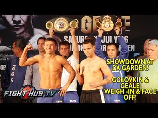 Gennady Golovkin vs. Daniel Geale - Full weigh-in & face off video