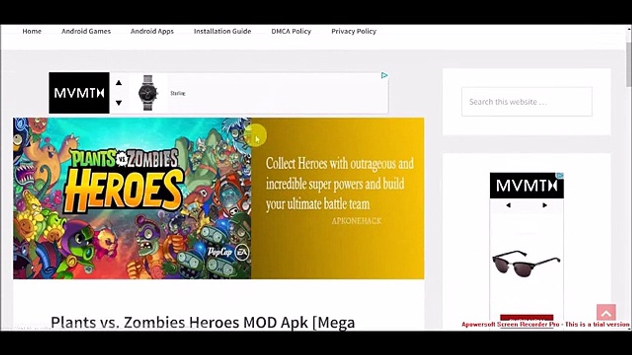 Plants vs. Zombies Heroes MOD Apk [Mega Hack] 1.12.6 Android