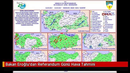 Bakan Eroğlu'dan Referandum Günü Hava Tahmini