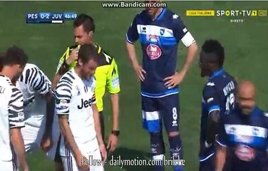 Paulo Dybala gets injured - Pescara vs Juventus 15.04.2017