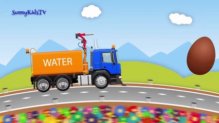 Trucks for kids. Water Truck. Chocolate