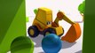 Car cartoon and kids games. Excavator Max and surprise egg. Police scooter. Animatio