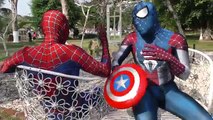 Spiderman Escape from Skeleton T-Rex!!! Superheroes fun Joker Hulk Venom Children Action Movies