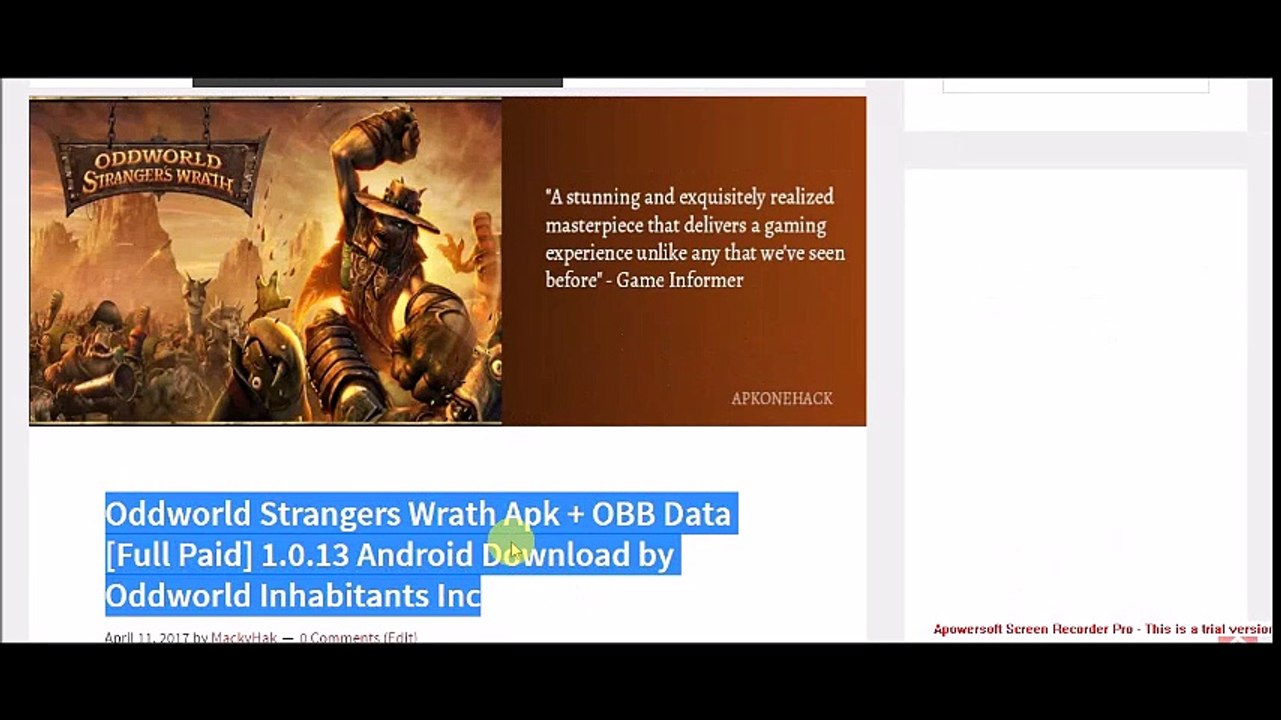 Oddworld Strangers Wrath Apk + OBB Data [Full Paid] 1.0.13 Android