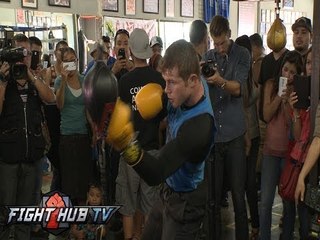 Canelo vs. Lara- Canelo Alvarez media workout highlights