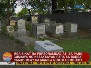 UB: Mga sikat na personalidad, nakahimlay sa Manila North Cemetery