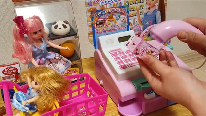 リカちゃんおさつスイっとレジスターでお買い物ごっこ！ ❤ トイキッズ おもちゃ アニメ キッズ 人形 ごっこ 遊び 子供向け 動画