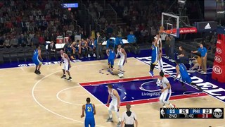 NBA 2K17 Stephen Curry & Kevin Ddsurant Highlights at 76ers 2017.02.27