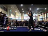 Froch vs. Groves 2: Carl Froch shadow boxing workout