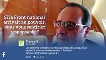 Présidentielle : Hollande confie qu’il se sentirait «responsable» en cas de succès de Marine Le Pen