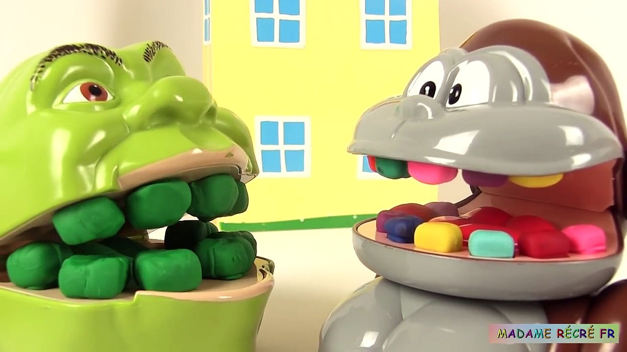 Shrek et le singe Le Dinosaur Tyrannosaure Rex Jurassic World