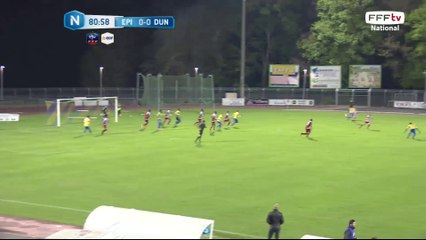 Coup franc mal frappé par Guibert