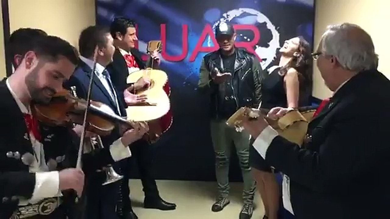 Nuria Fergó, Henry Méndez y Felipe Garpe durante la grabación de "Luar"