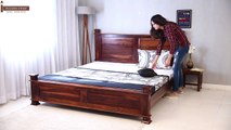 King Size Beds - Buy Kingsley Bed online in Mahogany Finish at Wooden Street