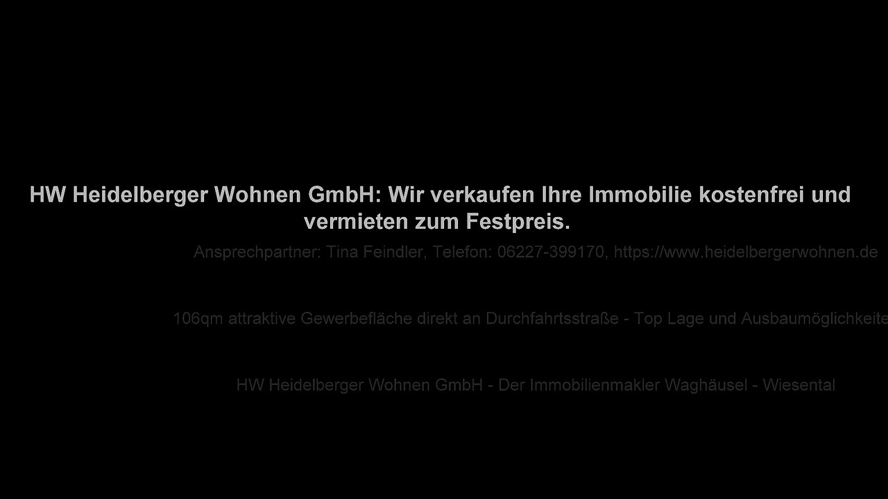 Immobilienmakler Waghäusel Vermietung 106qm Gewerbefläche in Top Lage