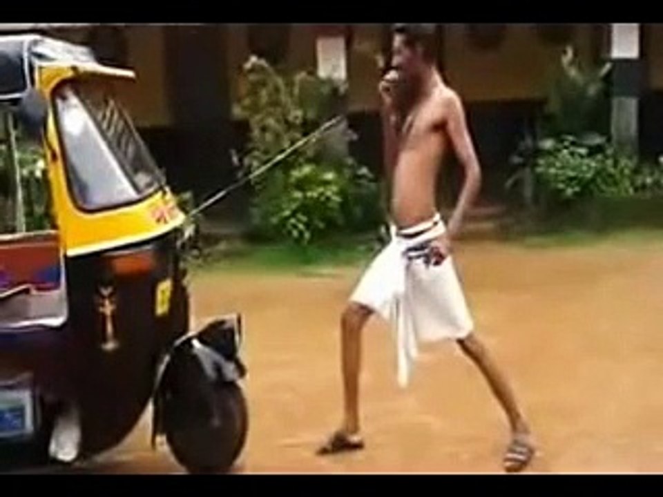 Pulling An Auto Vehicle By Teeth
