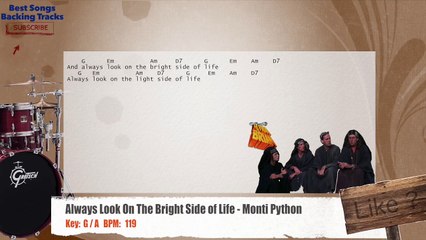 Always Look On The Bright Side of Life - Monty Python Drums Backing Track