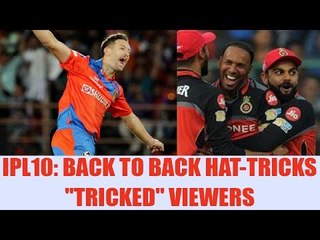 IPL 10: Samuel Badree & Andrew Tye make history, 2 Hat-Tricks on same day | Oneindia News