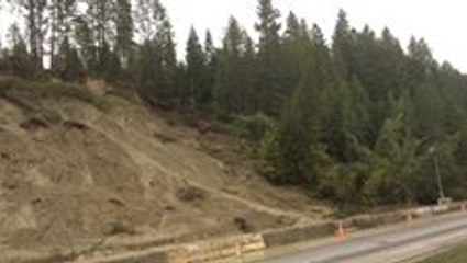Transport Worker Films Moment Landslide Spills Onto Idaho Highway