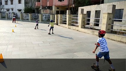 Quad skater Harshith speed skating race || skating ||