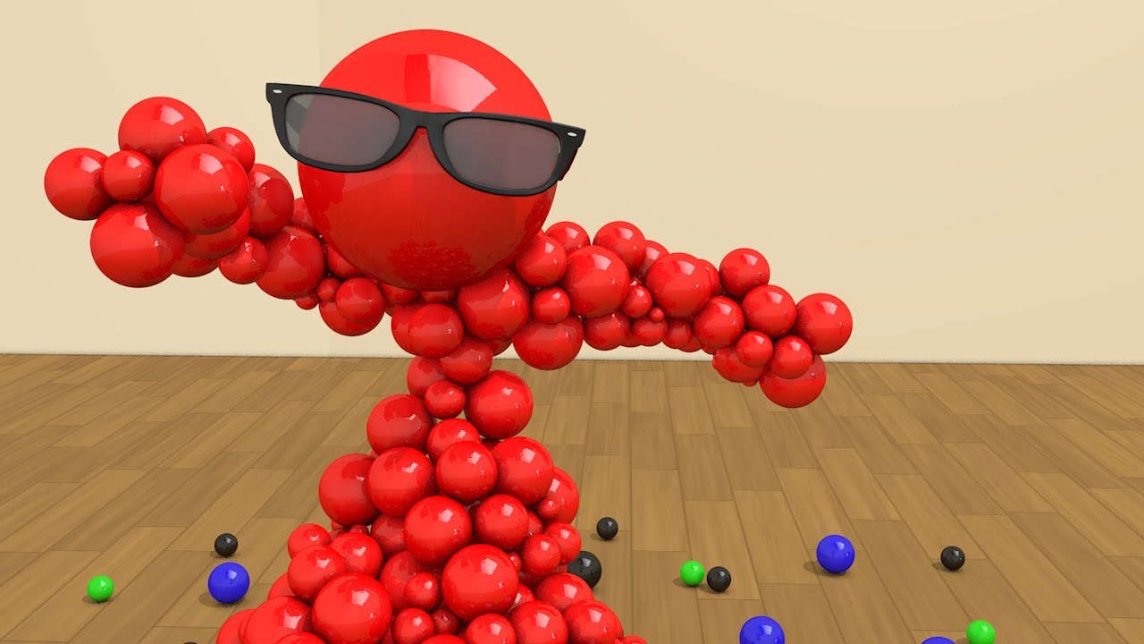 Dancing color balls for children