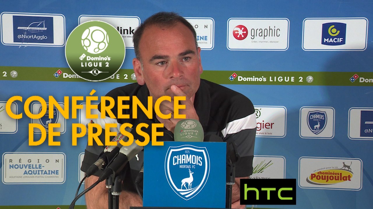 Conférence de presse Chamois Niortais - Stade Brestois 29 (0-3) : Denis RENAUD (CNFC) - Jean-Marc FURLAN (BREST) - 2016/2017