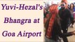 Yuvraj Singh-Hazel Keech dance at Goa Airport, Watch Video | Oneindia News