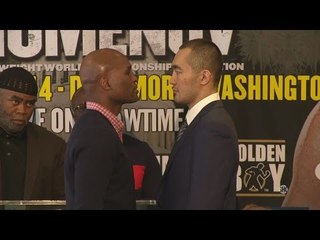 Hopkins vs  Shumenov press conference and face off video