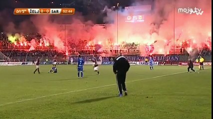 FK Željezničar - FK Sarajevo / Bakljada Manijaka