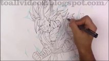 COMO DIBUJAR super sayayin PASO A PASO - Dibujos super sayayin faciles - How to draw Bea