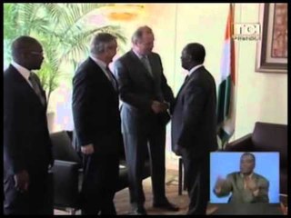 Audiences du President Ouattara accordées à une délégation de AFREXIMBANK et de Barry Callebaut
