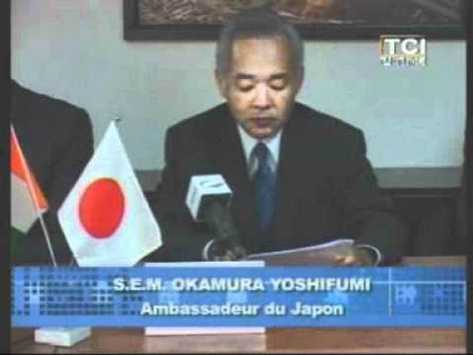 Cérémonie de signature de convention entre la Côte d'ivoire et l'ambassade du Japon
