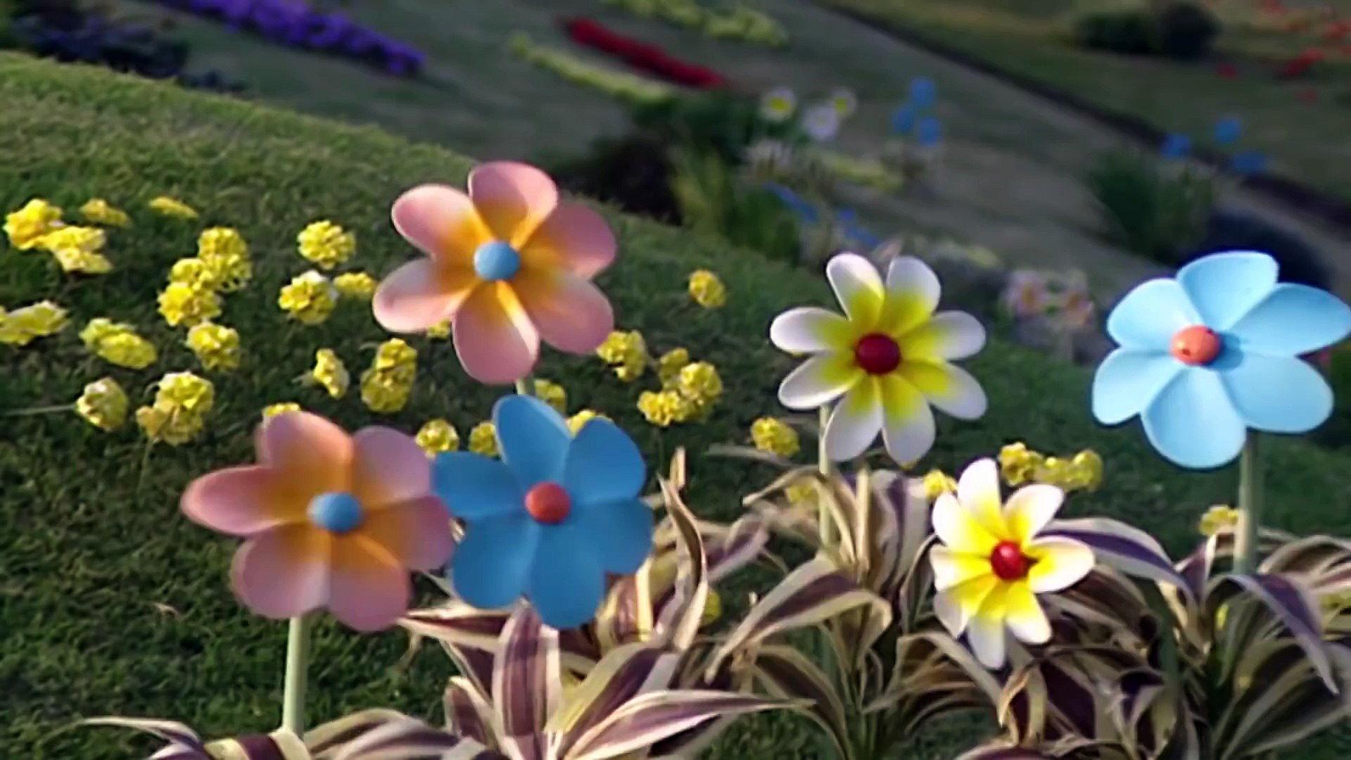 Teletubbies Blue Flowers