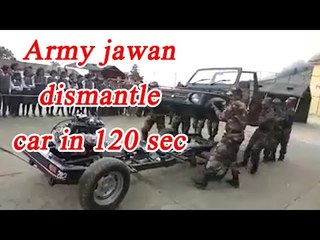 Indian Army jawan dismantle car under 120 seconds, Watch Video | Oneindia News