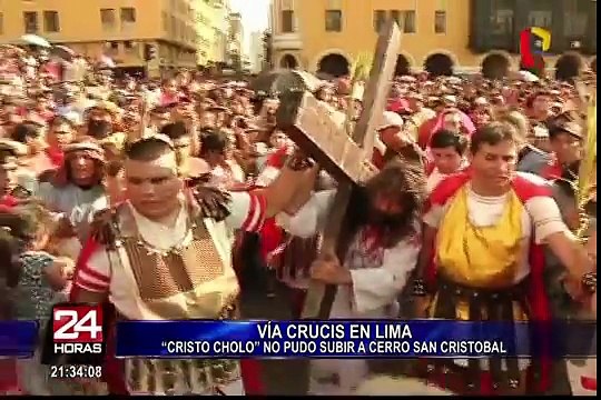 Cercado de Lima: ‘Cristo cholo’ escenificó el tradicional Vía Crucis