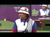 Archery - Byambasuren (Mongolia) v Gao (China) - Women's Ind. Recurve Standing - London 2012