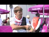 Archery - Shestakov (Russia) v Oyun (Russia) - Men's Ind. Recurve Standing Semifinal - London 2012