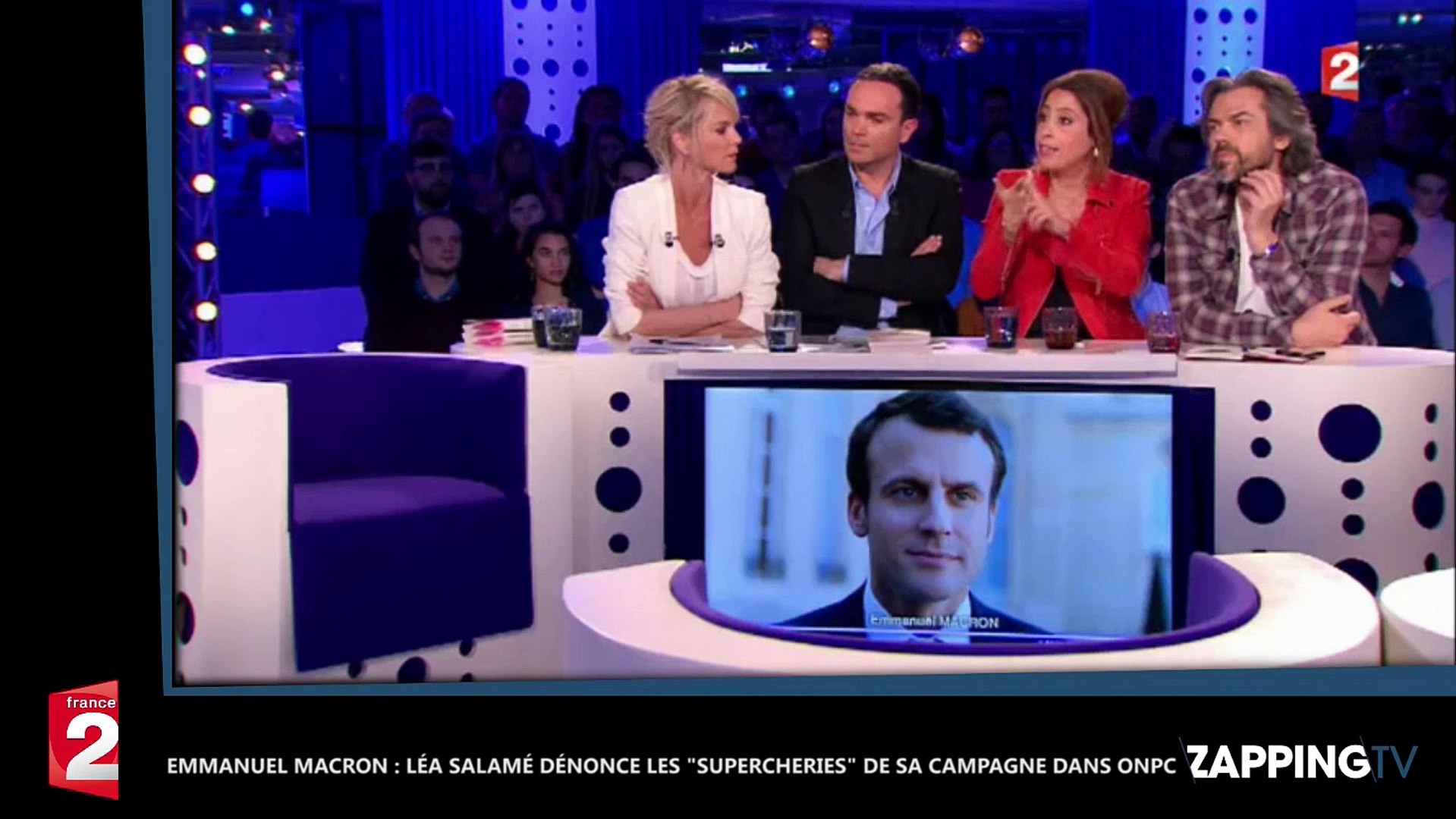 Emmanuel Macron: Léa Salamé dénonce les "supercheries" de sa campagne dans  ONPC (Vidéo) - Vidéo Dailymotion