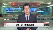 Korea's major candidates attend Easter services, talk about principle policies