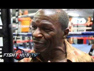 Mayweather Sr. "Even at Floyd's age he is faster than all of them" busts a rhyme