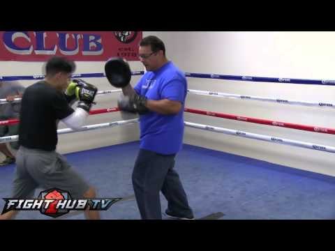 Olympian Joseph Diaz Jr. killing the mitts