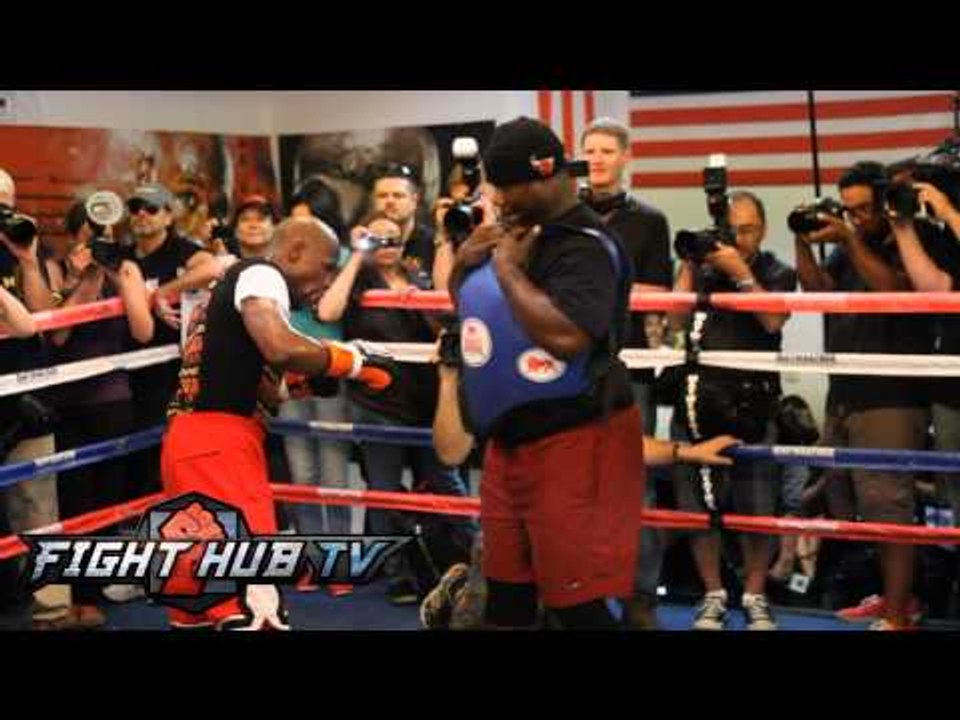 Floyd Mayweather vs Canelo Alvarez: Floyd Mayweather Mitts and Jump Rope Workout