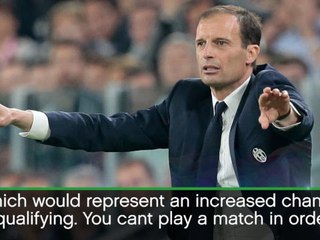 Download Video: Allegri not aiming for 0-0 in Barcelona