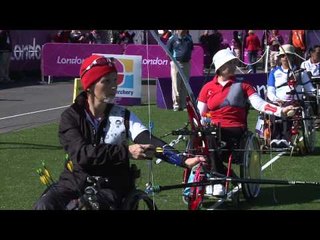 Archery - Perna (ITA) v Droste (GER) and Bayar (TUR) v Tremblay (CAN) - Women's Ind. Rec. W1/W2