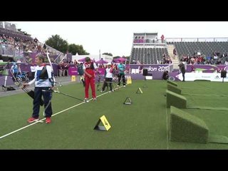 Archery - Korkmaz (TUR) v Kim (KOR) and Shestakov (RUS) v Elliot (GBR) - Men's Ind. Rec. Stand.