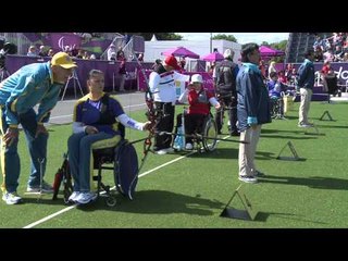 Archery - Floreno (ITA) v Ko (KOR) and Bayar (TUR) v Dzoba-Balian (UKR) - Women's Ind. Rec. W1/W2