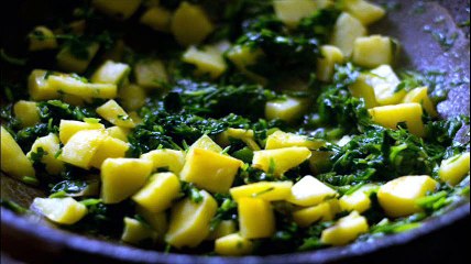 Aloo Methi  - Potatoes & Fenugreek Leaves