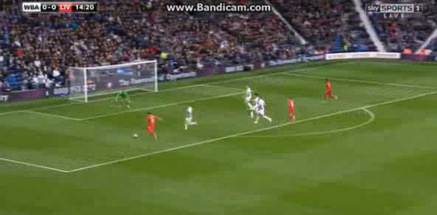 Roberto Firmino Super Chance HD - West Bromwich Albion Vs Liverpool - 16.04.2017 HD